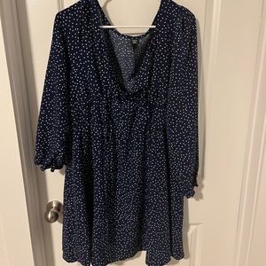 SHEIN navy blue dress with polka dots, Size 1XL